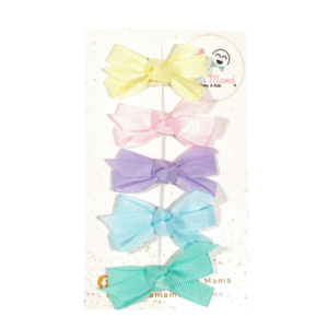 Set de 5 moños pastel