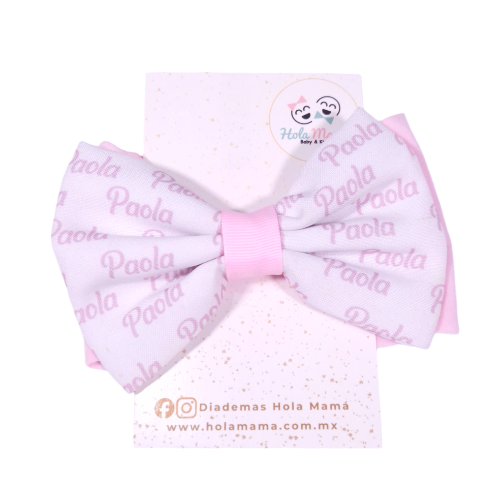 Moño con nombre personalizado. - Hola Mamá Baby & Kids